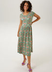 Sleeveless Jersey Dress with Paisley Print – Each Piece Unique