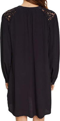 Black Long-Sleeve Tunic Dress | Elegant & Versatile