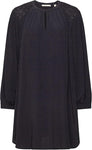 Black Long-Sleeve Tunic Dress | Elegant & Versatile