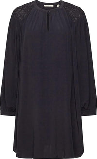 Black Long-Sleeve Tunic Dress | Elegant & Versatile