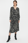 Zebra-Print Midi Dress  | Stylish & Elegant