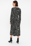 Zebra-Print Midi Dress  | Stylish & Elegant